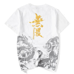 Dragon & Tiger Print T-shirt