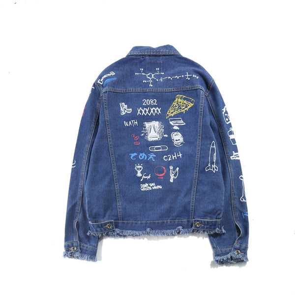 Modern Graffiti Denim Jacket