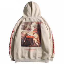 Retro Painting Print Hoodie