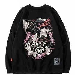 Crane Japanese Sakura Sweatshirt