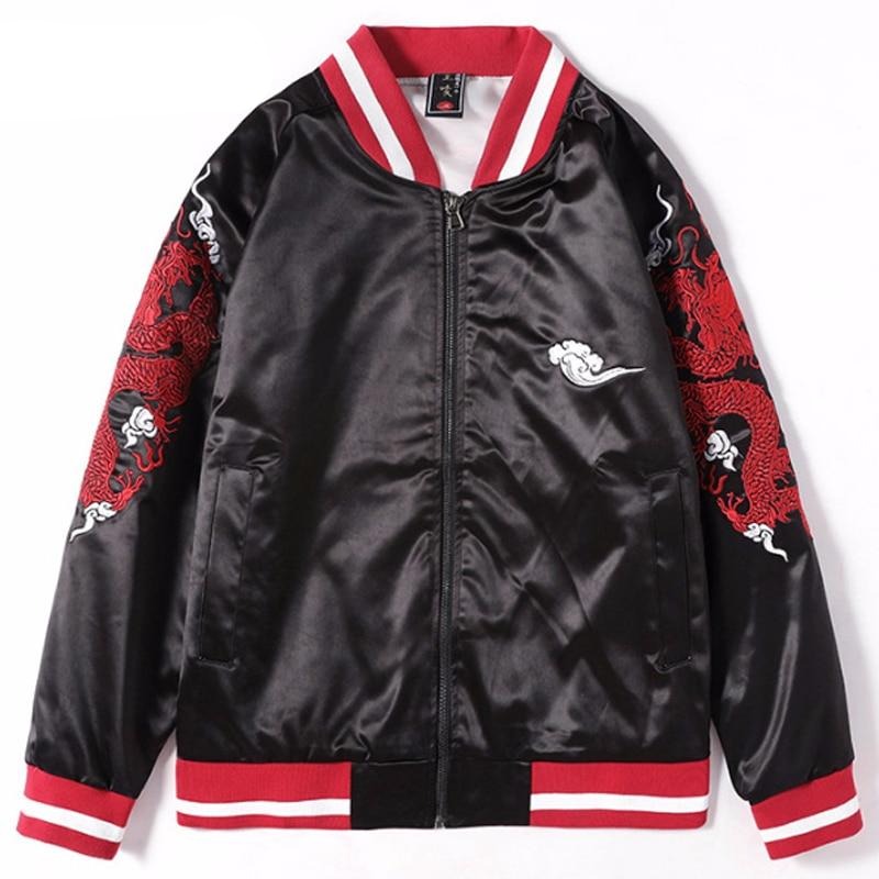 Carp Print Baseball Jacket